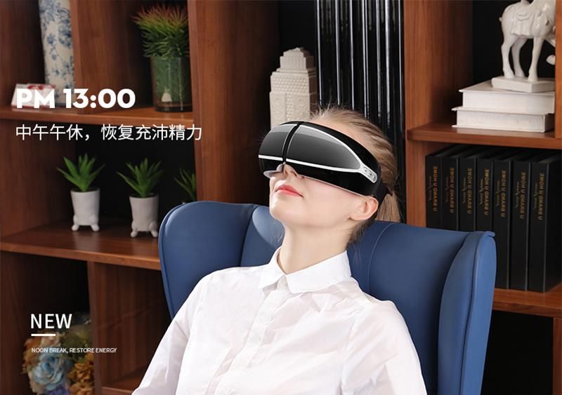 Luxury Portable Eye Massager with Blue-Teeth Music Vibration Heating Airbag