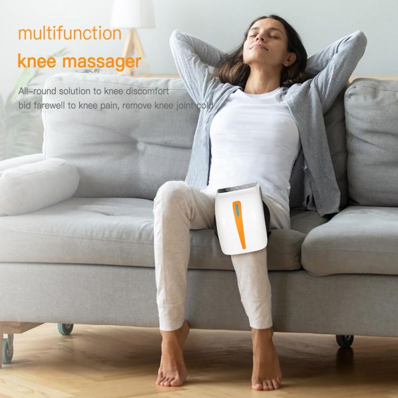 New Design Electric Waterproof Skin Friendly Temperature Adjustable Joint Air Compress Vibration Knee Massager