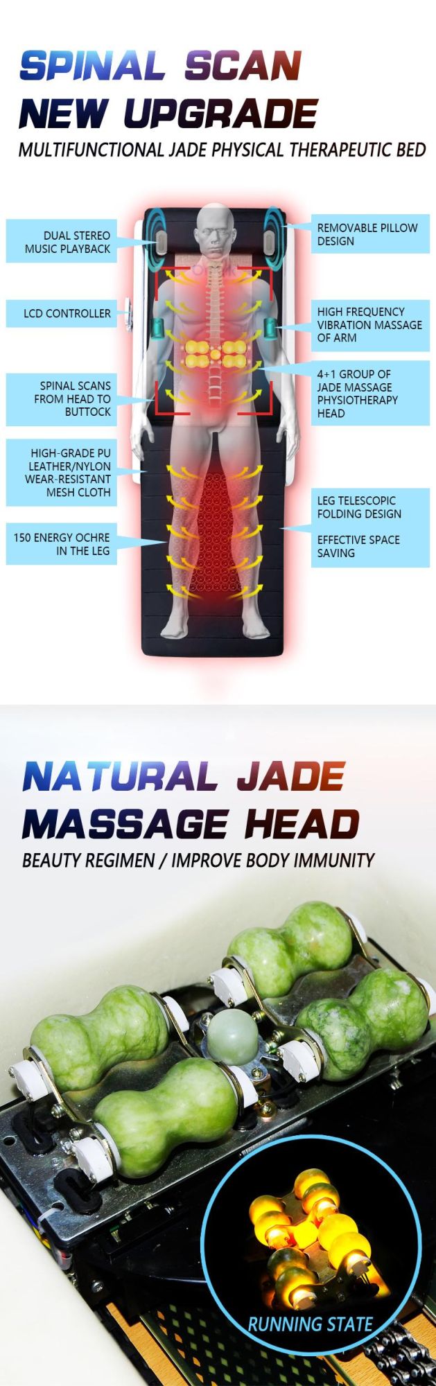 Full Body Jade Message Bed