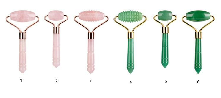 Hot Selling 100% Real Rose Quartz Guasha Mini Face Jade Roller