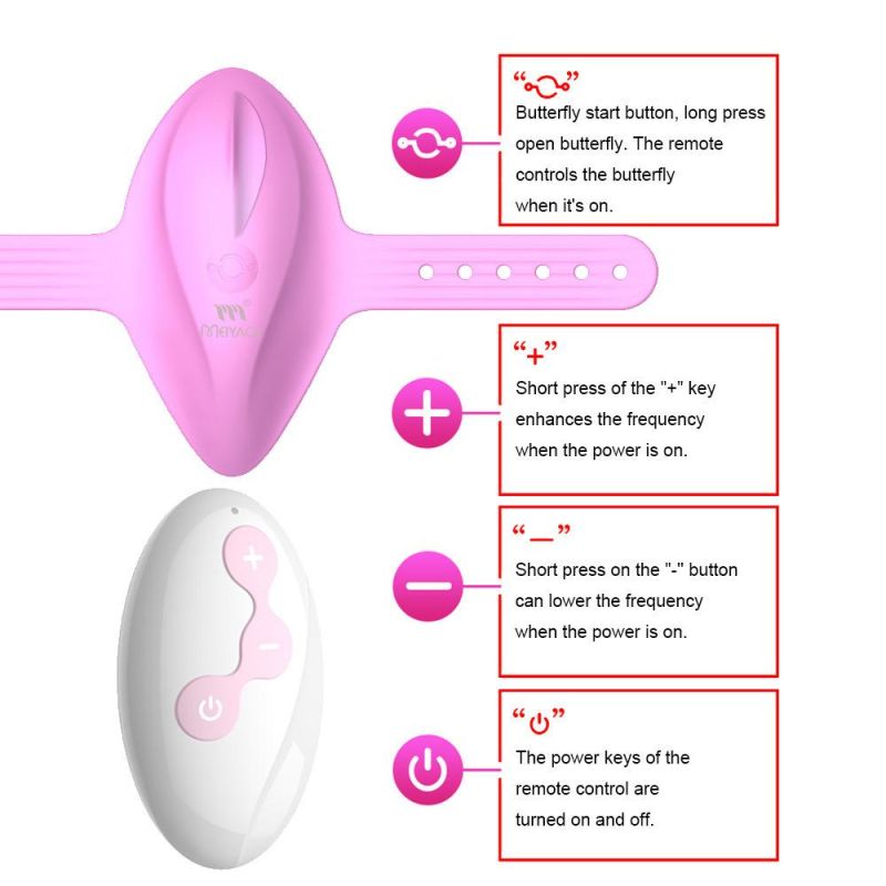 Safe and High Quality Wearable Conceal Butterfly Adult Sex Toy Vibrator Sex Toy for Women