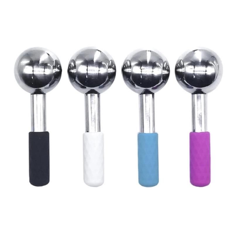 Stainless Steel Facial Ice Globes Skin Rejuvenation Cooling Facial Massager Handheld Ice Globes for Face