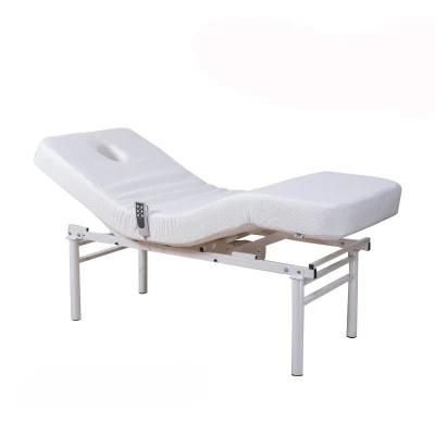 Factory Price Hot Selling White Salon Furniture with Wired Handset Electric Adjustable SPA Beauty Bed