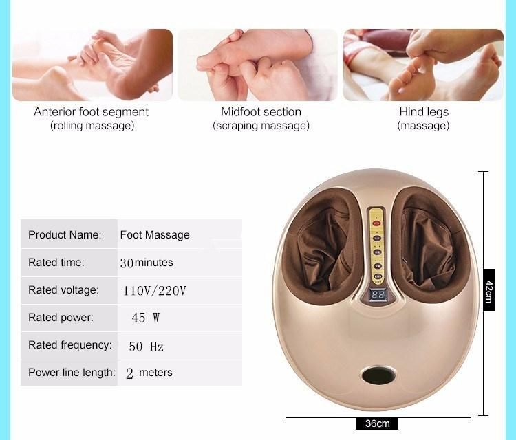 Fashionable 3D Air Pressure Foot Massager Machine Electric Roller Foot Massager Kneading Foot Massager with Heating