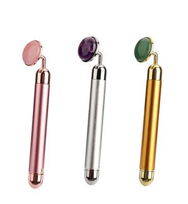 Round Head Electric Massager Rose Quartz Roller Jade Roller for Face