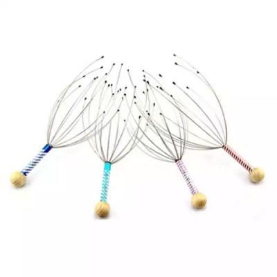 wholesale stainless steel portable octopus shape head scalp massager tool