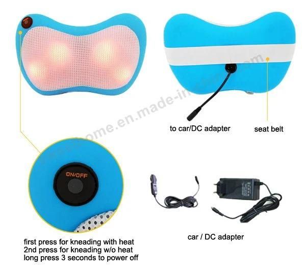 Mini Infrared Heat Shiatsu Car Body Massager Pillow Massager