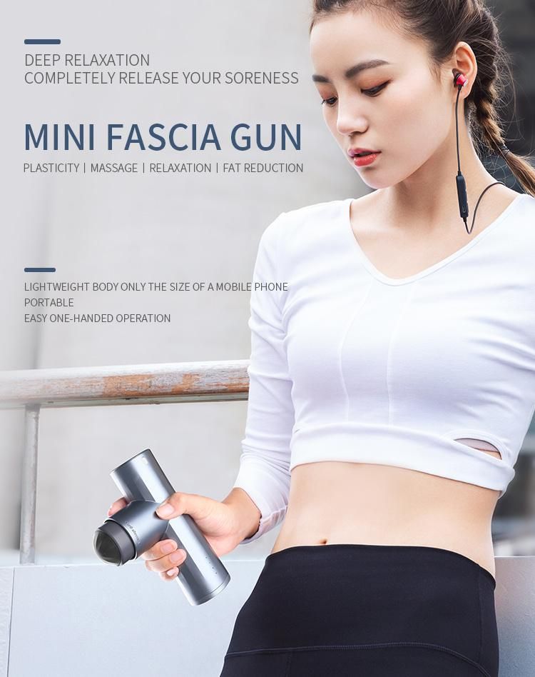 Customized Logo Handheld Portable Full Body Muscle Relaxation Vibration Massage Fascia Gun