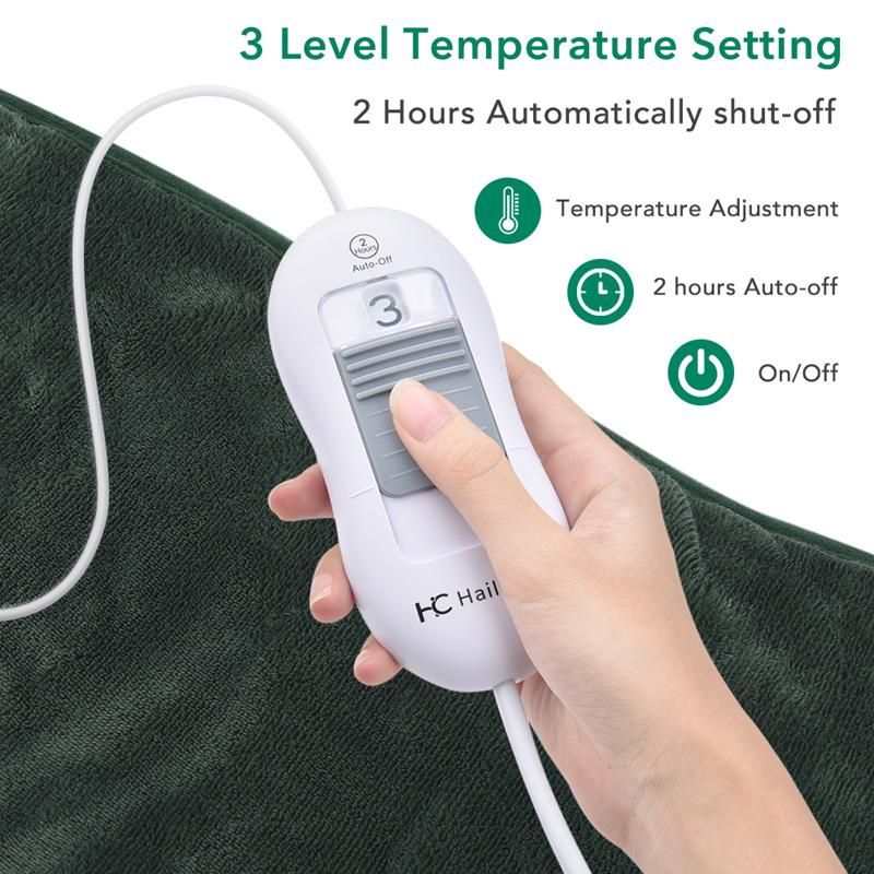 Washable Electric Blanket Overheat Protect Heating Shawl for Back Shoulder Neck Pain Relief Therapy Cape Winter Christmas Gift