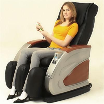 Wooden Color Armrest Coin Operated Massage Chair