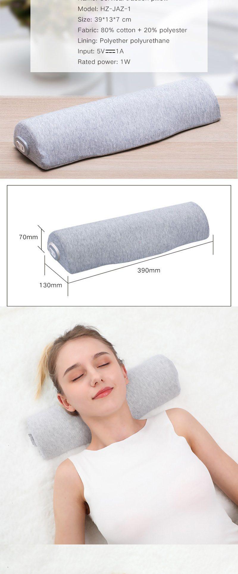 Hot Sale Cervical Vertebra Protection Memory Foam Curval Vibration Massage Pillow