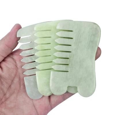 Wholesale Tooth Material and Xiu Jade Material Gua Sha Massage Tool Jade Scraping Hair Comb
