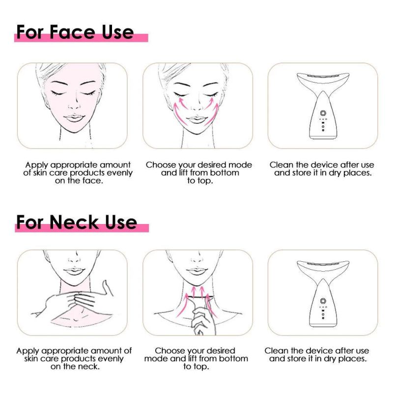High Quality Face Beauty 2022 New Arrival Facial Vibration Neck Massager with Heat