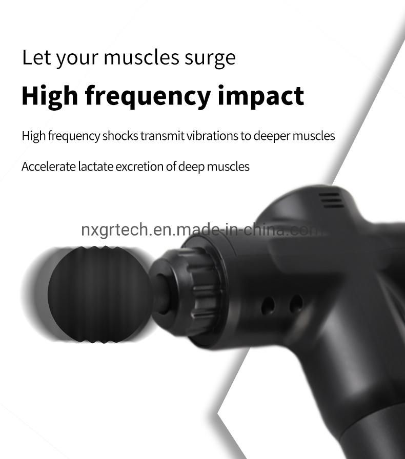 2021 New Handheld Electric Cordless Sports Muscle Percussion Massage Fascia Gun