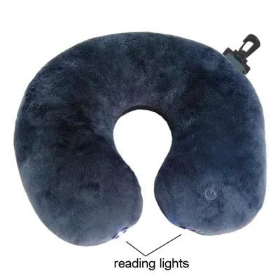 Electric Battery Operated Vibrating LED Reading U Shape Neck Pillow Massager