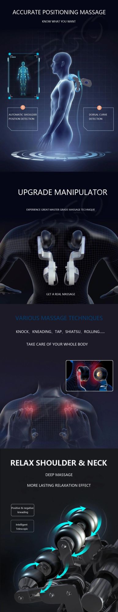Full Body Airbag Massage Chair with Foot Roller Shiatsu Body Massage Chair for Neck Back Leg and Foot Chair Massager