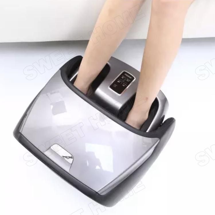 Electric Foldable Air Pressure Roller Feet Massage Machine Shiatsu Kneading Vibrating Foot Calf and Leg Massager with Heating