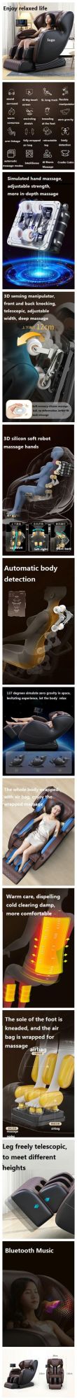 2022 Factory Wholesale Deluxe Zero Gravity Full Body Shiatsu Massage Chair