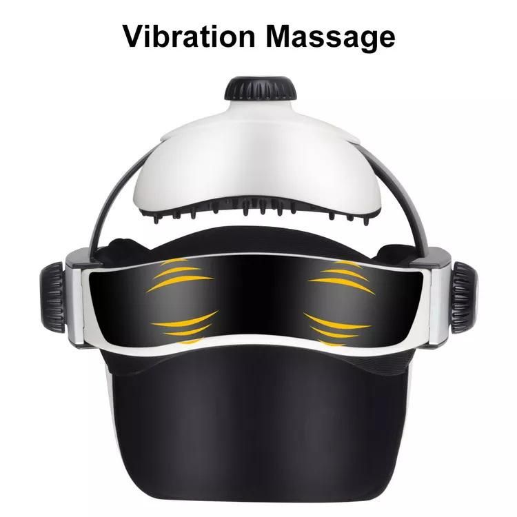 Automatic Air Pressure Head Massager Helmet Dual Vibrating Electric Head Massager for Brain Relaxation