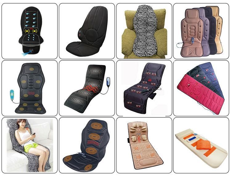 Electric 5 Motors Heated Vibration Massage Mattress Thermal Massage Cushion for Car and Home