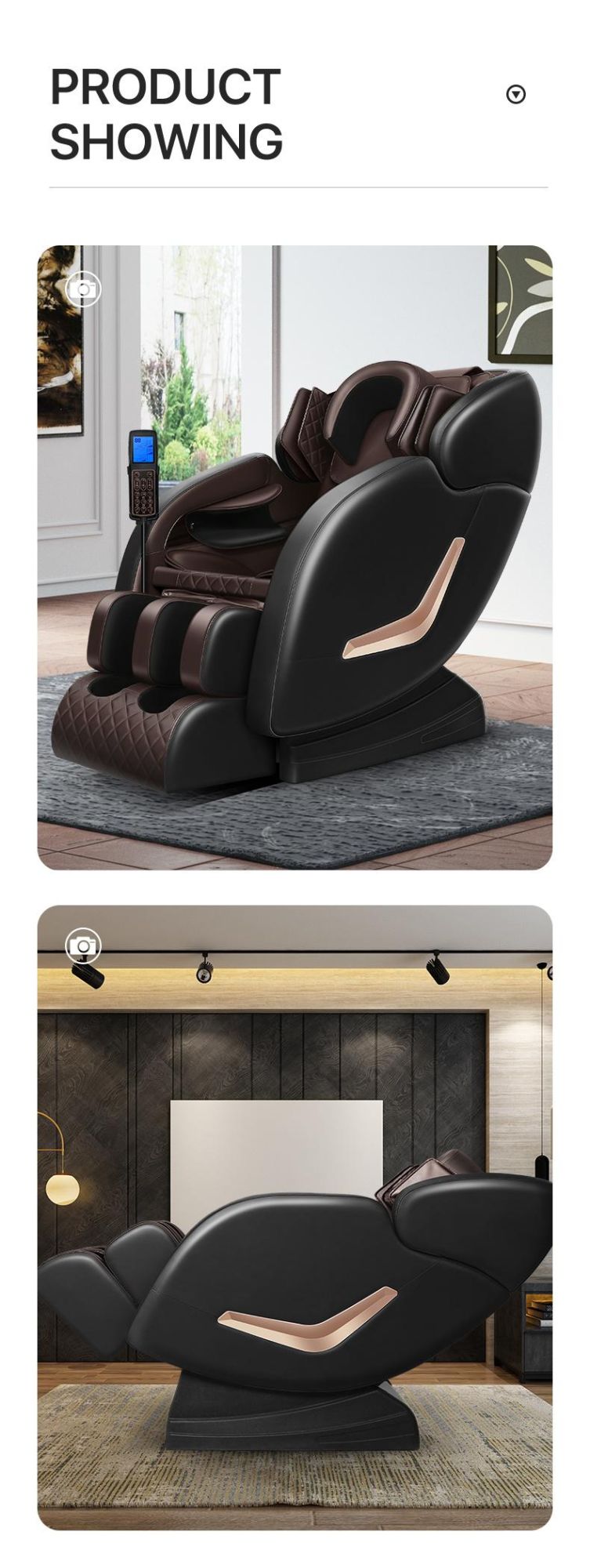 Cool Luxury 3D Deluxe Leather Full Body Massage Chair