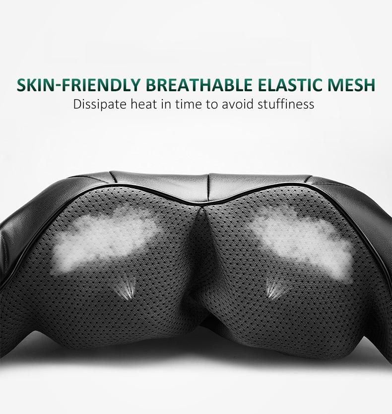 Hot Electric Heat Infrared Shiatsu Deep Kneading Massage Pillow