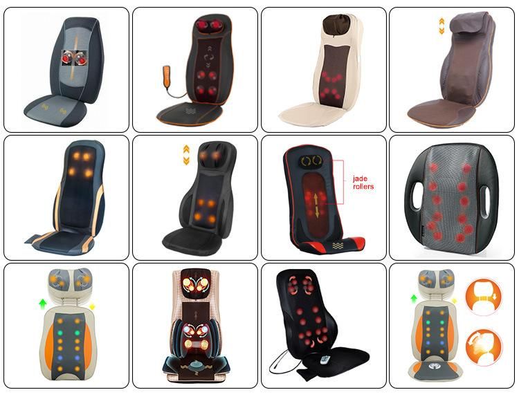 Latest Electric Shiatsu Jade Stone Massage Cushion with Adjustable Kneading Rollers and Infrared Heat