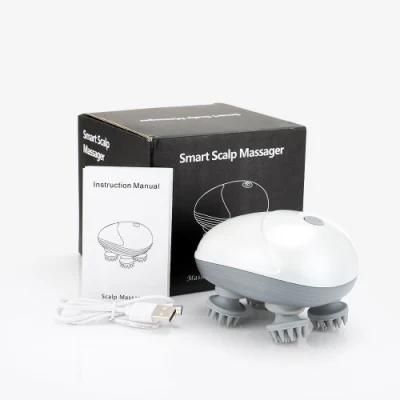 3D Massage Technology Electronic Waterproof Vibration Silicone Head Scalp Massager