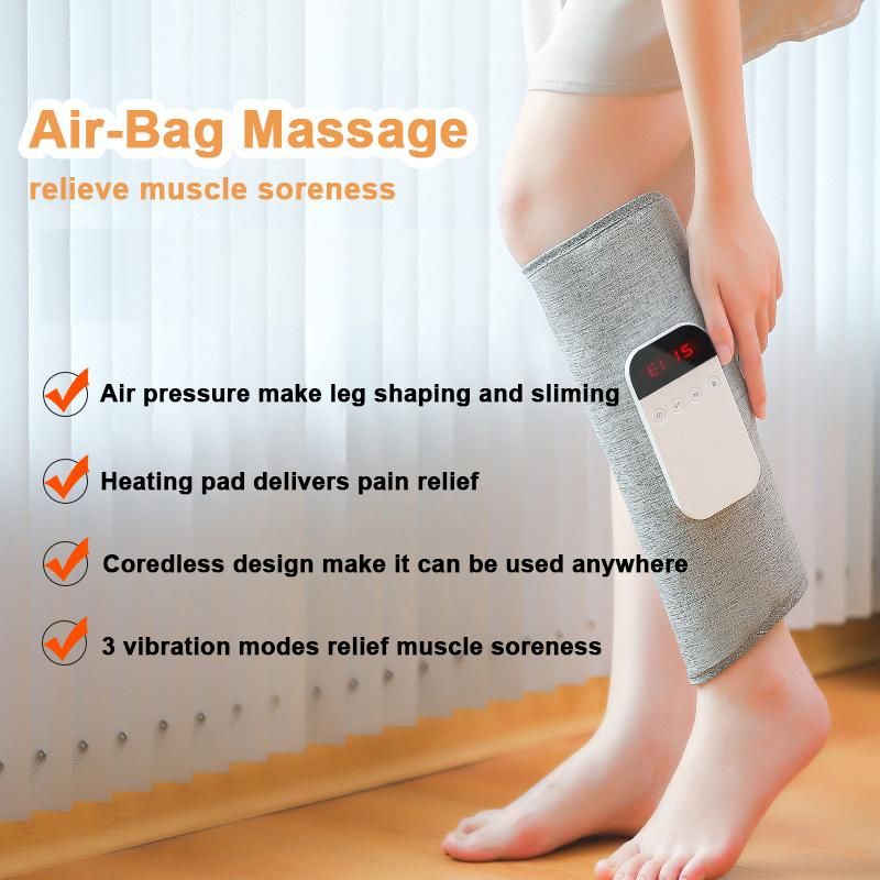 Cordless Air Compression Infrared Heat Therapy Vibration Calf Massager