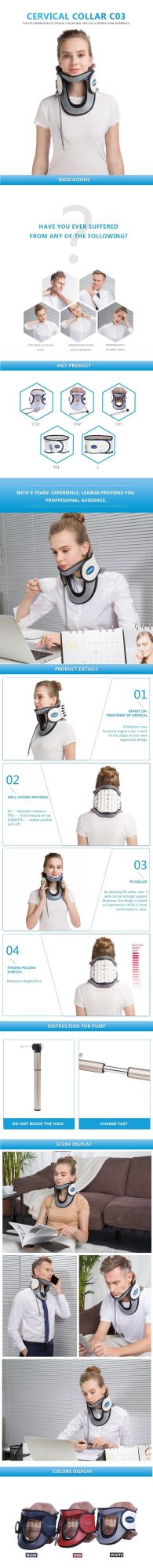 Cervical Neck Traction Device Inflatable Adjustable Neck Collar