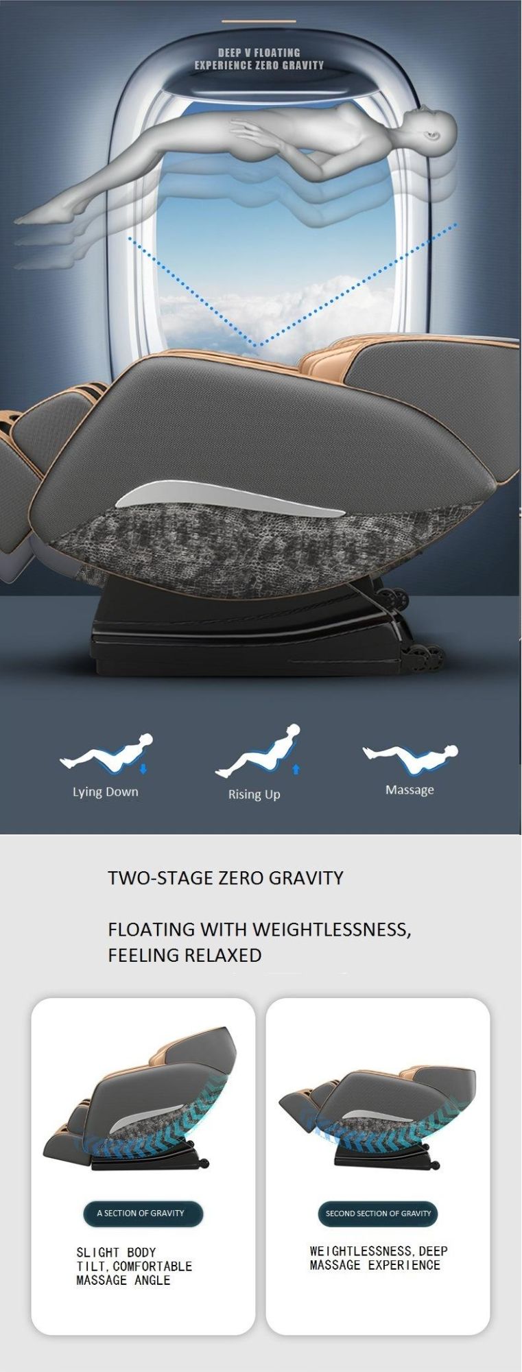 High Tech Cheap Commercial New Products Portable Vending 4D Zero Gravity Luxury Massage Chair