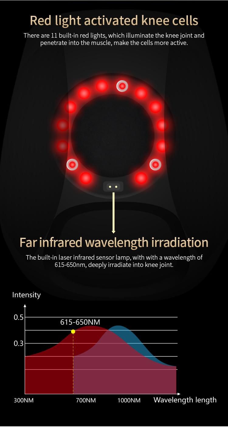 Manufacturer Direct Selling Electric Cordless Knee Brace Massager with Heat and Vibration LED Touch Screen