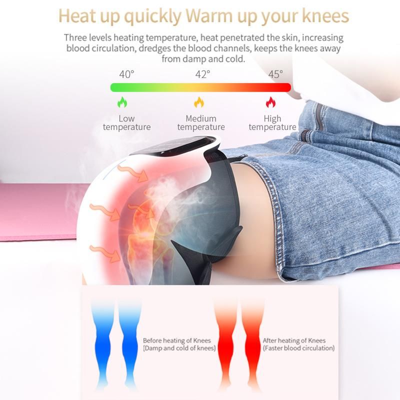 Knee Therapy Equipments Support Pain Relief Vibrating Heating Electric Knee Massager
