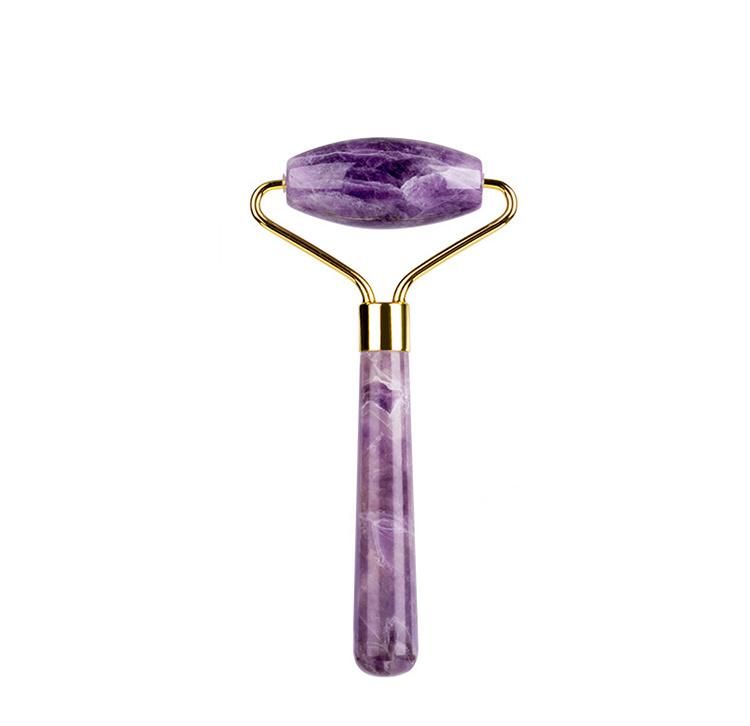 Hot Sale OEM High Quality Natural Amethyst Jade Roller Facial Massager