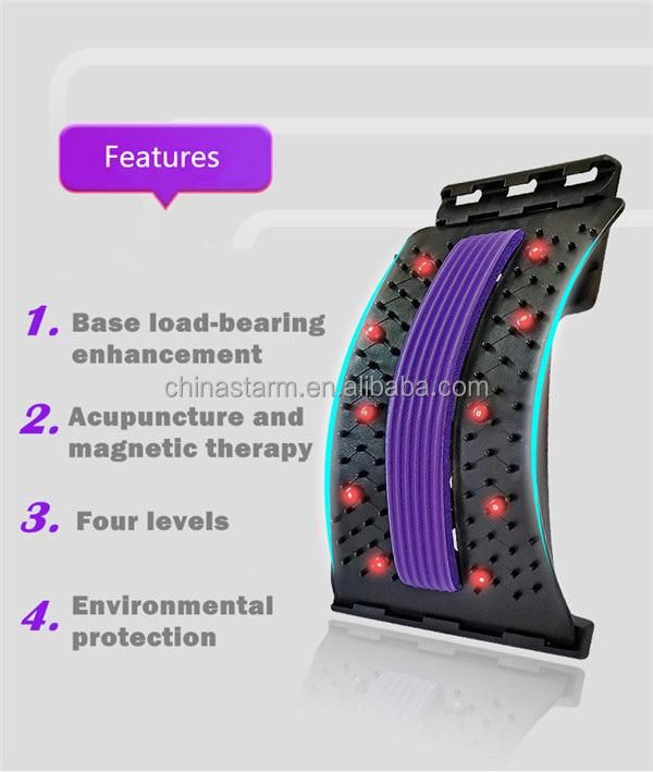 Adjustable Net Back Massage Stretcher Magic Stretching Custion Waist Device 2021 with Cushion for Bed Chair Car