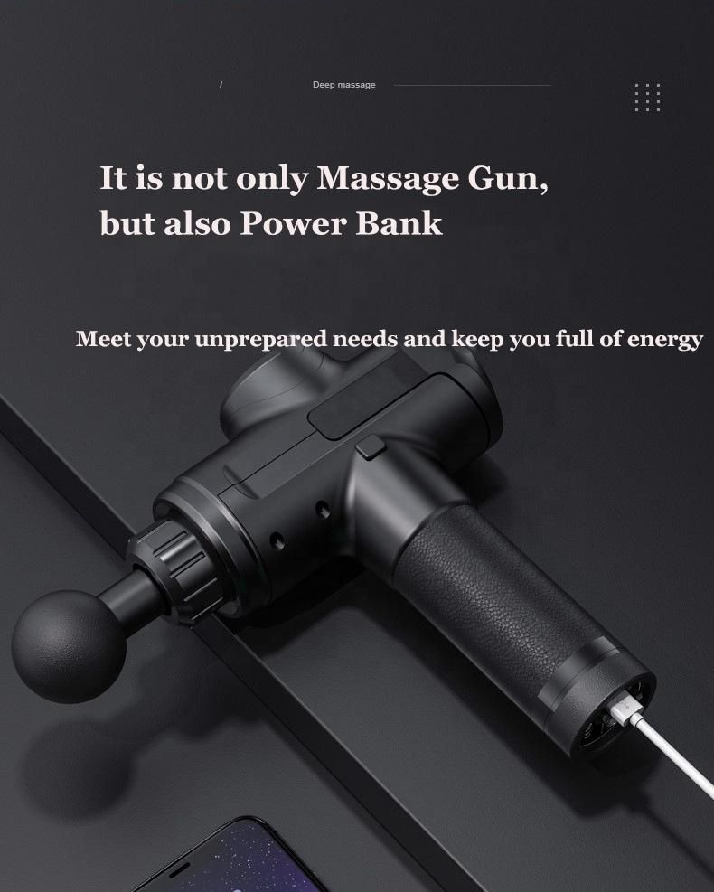 Hot Sale Cordless Handheld Body Deep Tissue Percussion Vibration Massage Gun Muscle Relax Large Battery Capacity Message Gun