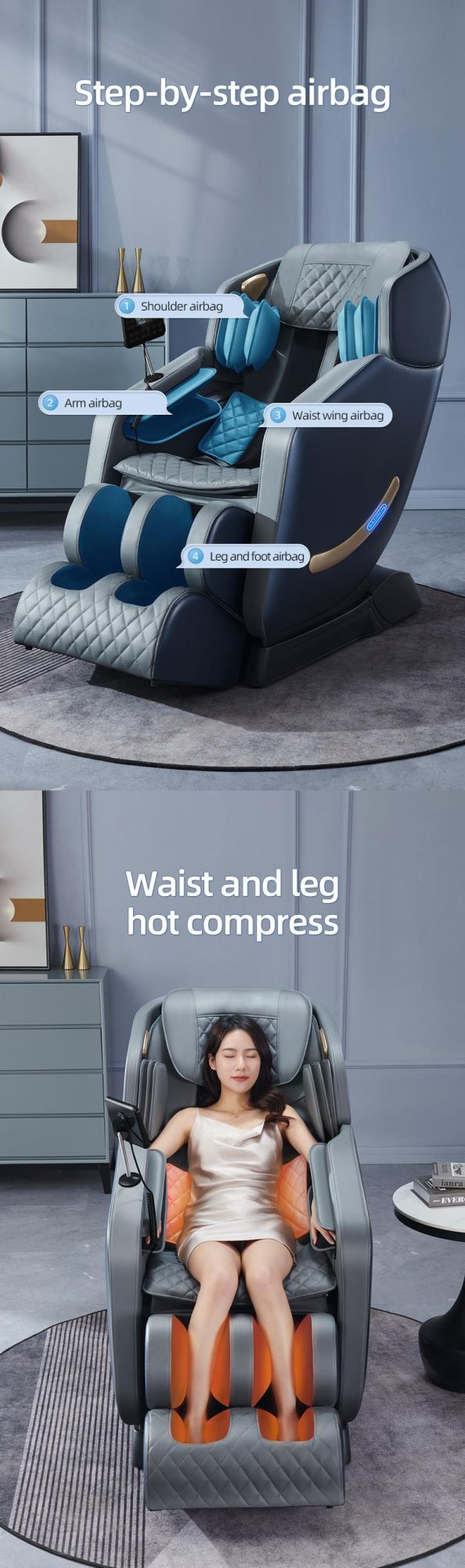 Wholesale  Fauteuil Massage Pedicure 2022 8d Massagechair 4D Sofa Chairs Luxury Full Body Massage Chair Zero Gravity 3D