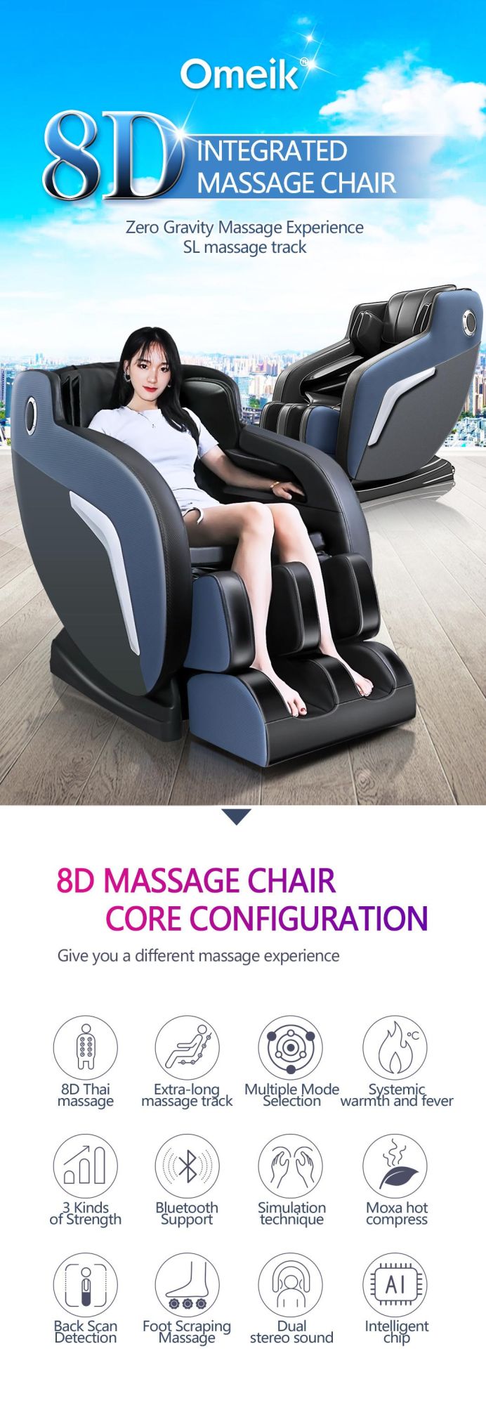 Wholesale Luxury Full Body Air Pressure Massage Chair Made in China