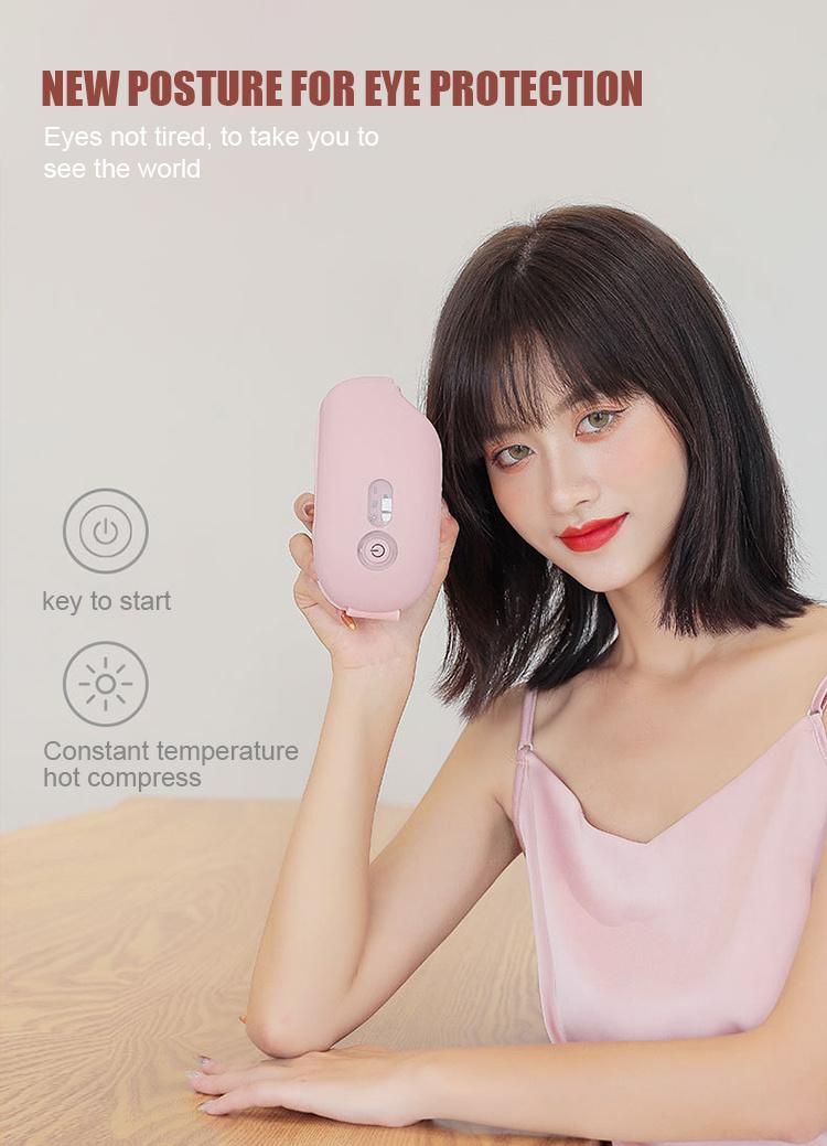 High Frequency Vibrating Warm Heated Air Pressure Wireless Vibrative Eye Massager