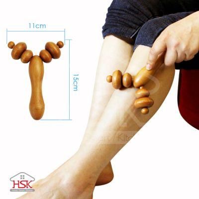 Wooden Roller Massager, Tension of The Whole Body. Deep Trigger Point Wooden Self Massage Tool. Ot-M002