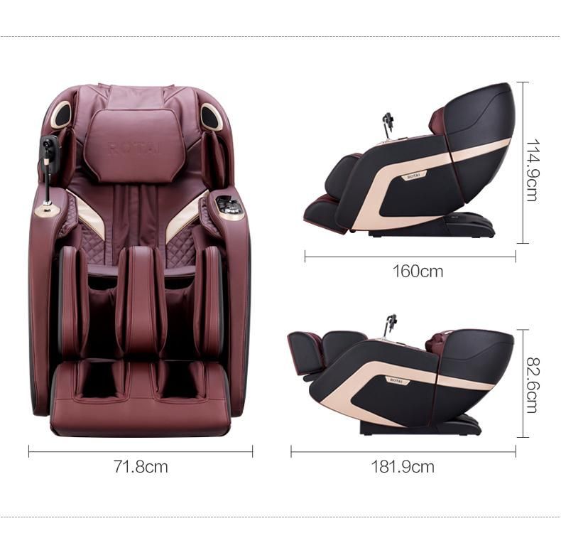 High Quality Leather Relaxing Shiatsu Massage Chair with Foot SPA