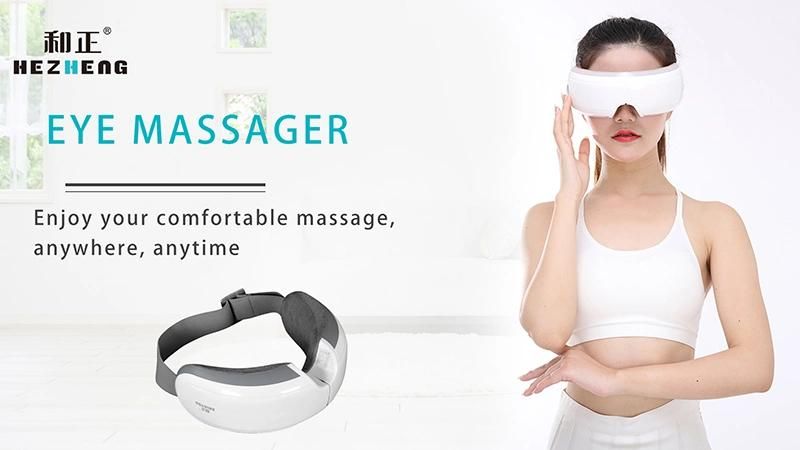 Hezheng Wireless Vibration Eye Massager for Eye Relief Heat Compress Mask with Bluetooth Music