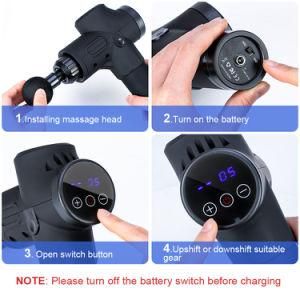 12V Wireless Body Deep Tissue Massage Gun Sports Body Massage Gun Hand-Held Massage