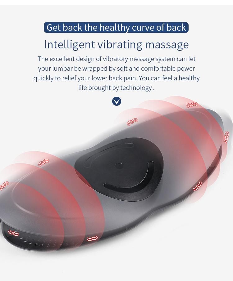 Inflated Back Stretcher, Vibration Massage with Heat, Back & Sciatica Pain Relief Electric Lumbar Massager