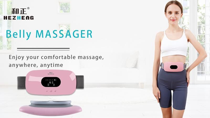 Hezheng EMS Abdomen Massager Lumbar Electric Vibrating Massage Belt for Belly Menstrual Pain Relief