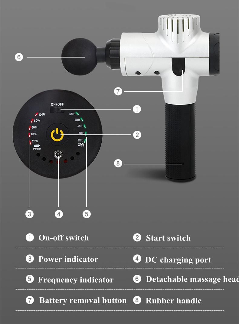 Electric Vibration Percussive Massage Gun Portable Cordless Sports Deep Muscle