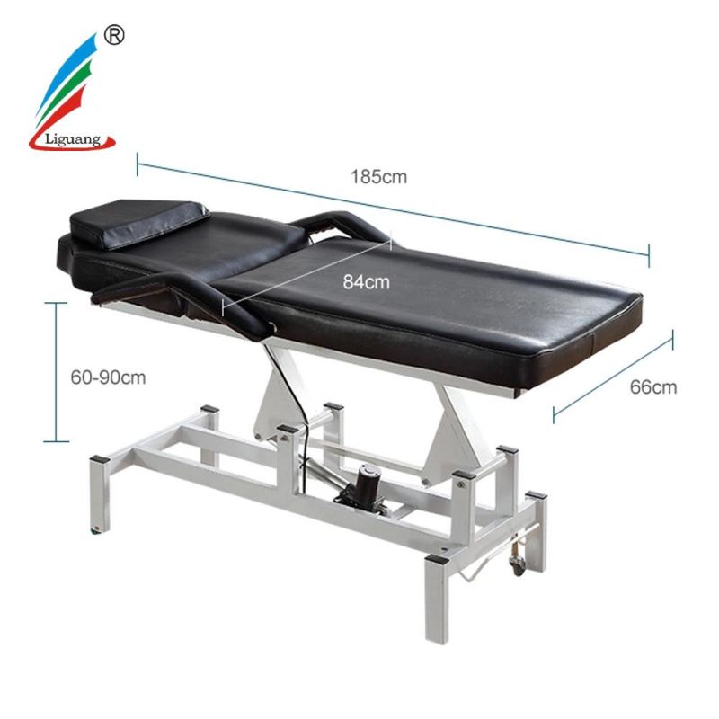 Black Treatment Beauty Care Bed Adjustable Massage Facial Bed