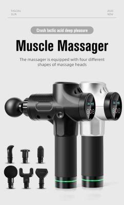 Percussion 30 Speed Muscle Massage Gun Dropshipping Pistol Tool Handheld Massager Touch Screen Fascial Massage Gun