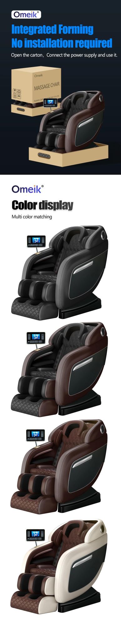 Commercial Latest Design Manufacturer Luxury Popular LCD Screen Massage Tapping Chair Body Massager