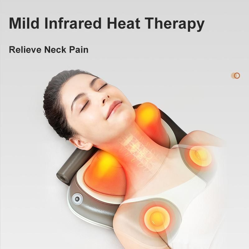 Amazon Hot Selling Full Body Head Back Neck Rolling Kneading Massager/Shiatsu Infrared Heating Massage Pillow